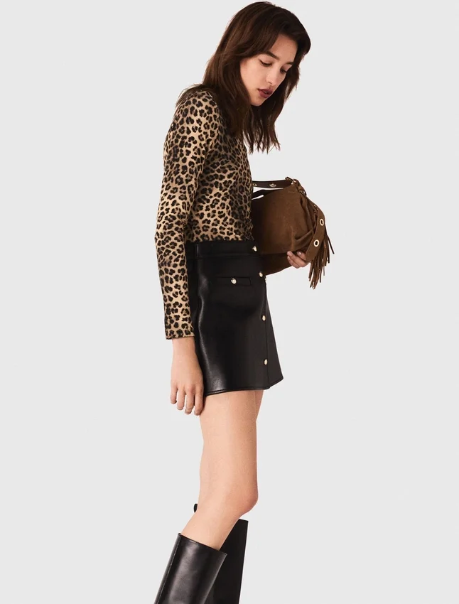 Short leather skirt Short leather skirt