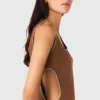Short linen-blend dress