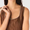 Short linen-blend dress