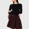 Short pleated skirt