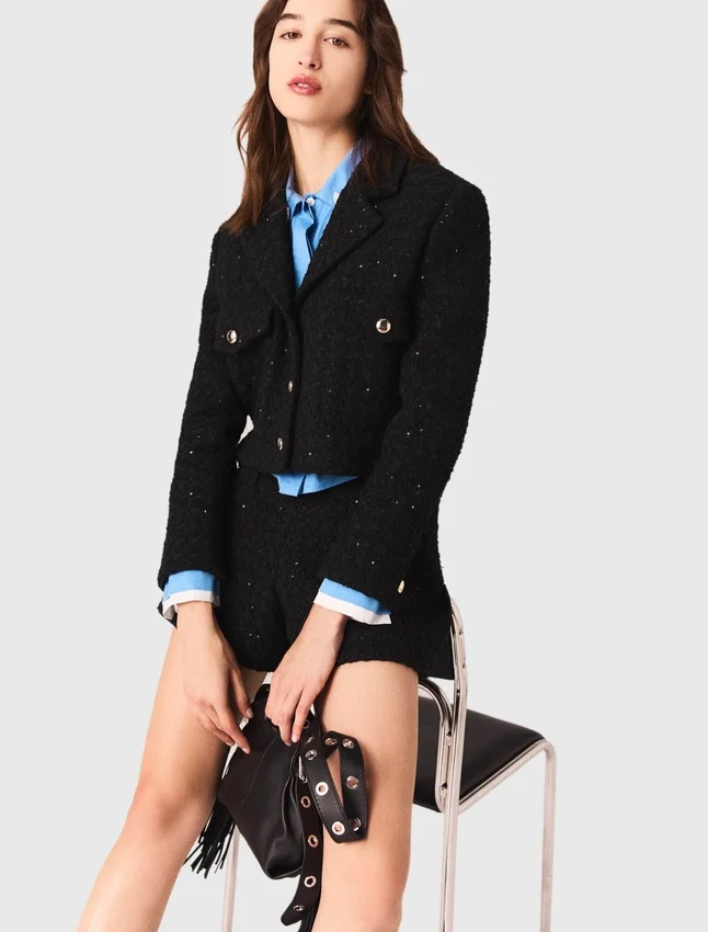 Short rhinestone tweed jacket Short rhinestone tweed jacket