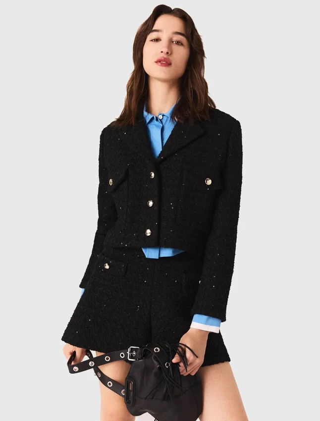 Short rhinestone tweed jacket Short rhinestone tweed jacket