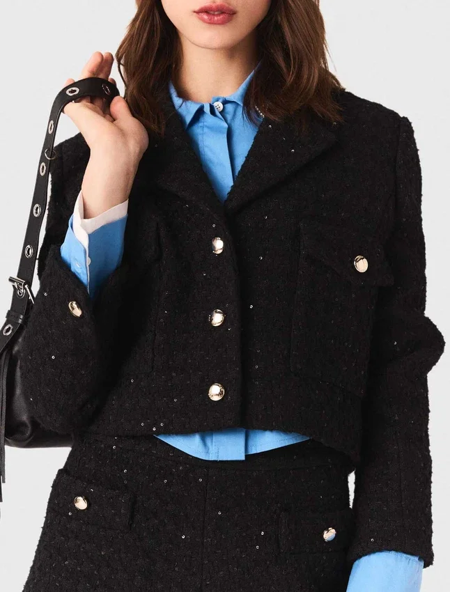 Short rhinestone tweed jacket Short rhinestone tweed jacket