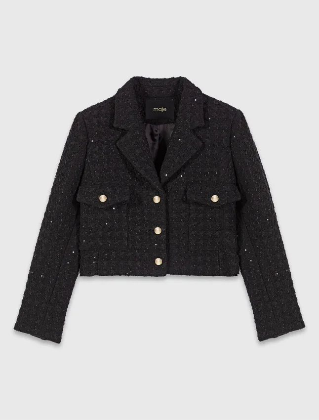 Short rhinestone tweed jacket Short rhinestone tweed jacket