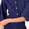 Short satin-effect pleated dress