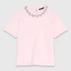 Short-sleeve jewel neck T-shirt