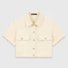 Short-sleeved cropped jacket