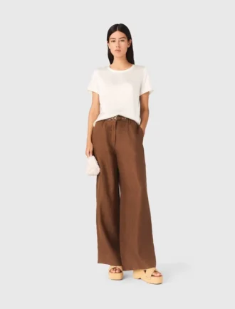 Short-sleeved silk top