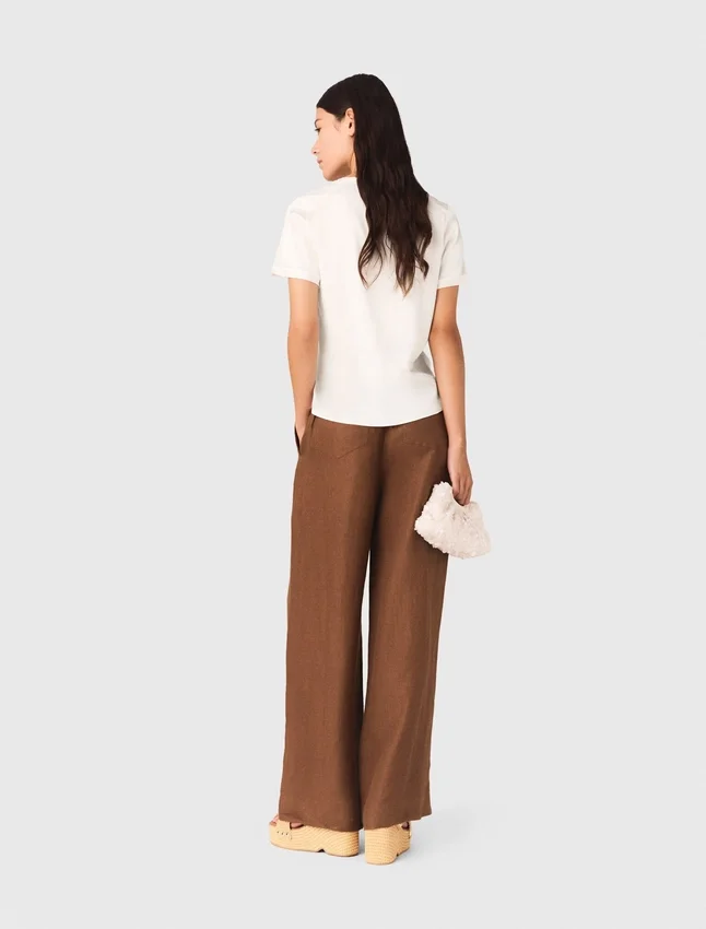 Short-sleeved silk top Short-sleeved silk top