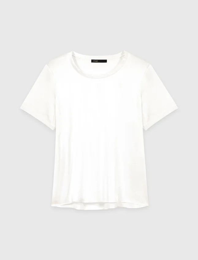 Short-sleeved silk top Short-sleeved silk top