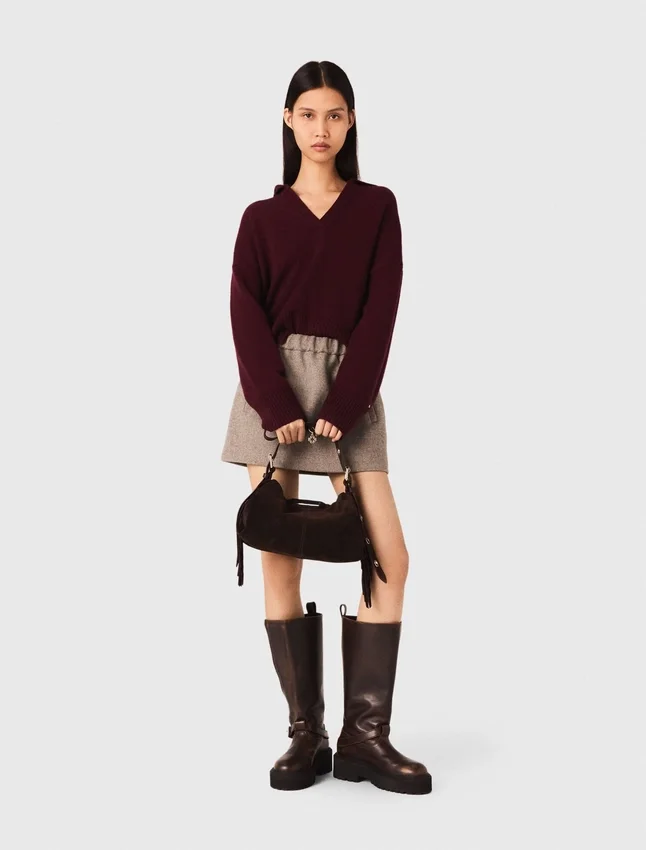 Short wool blend skirt Short wool blend skirt