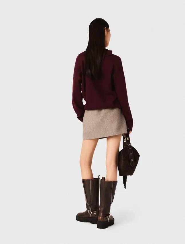 Short wool blend skirt Short wool blend skirt