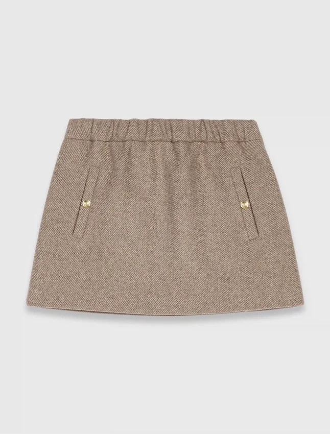 Short wool blend skirt Short wool blend skirt