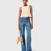 Sleeveless crochet-knit top