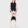 Sleeveless tweed jacket