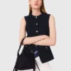 Sleeveless tweed jacket
