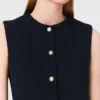 Sleeveless tweed jacket