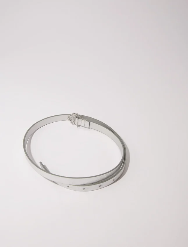 Slim belt with Clover buckle Slim belt with Clover buckle