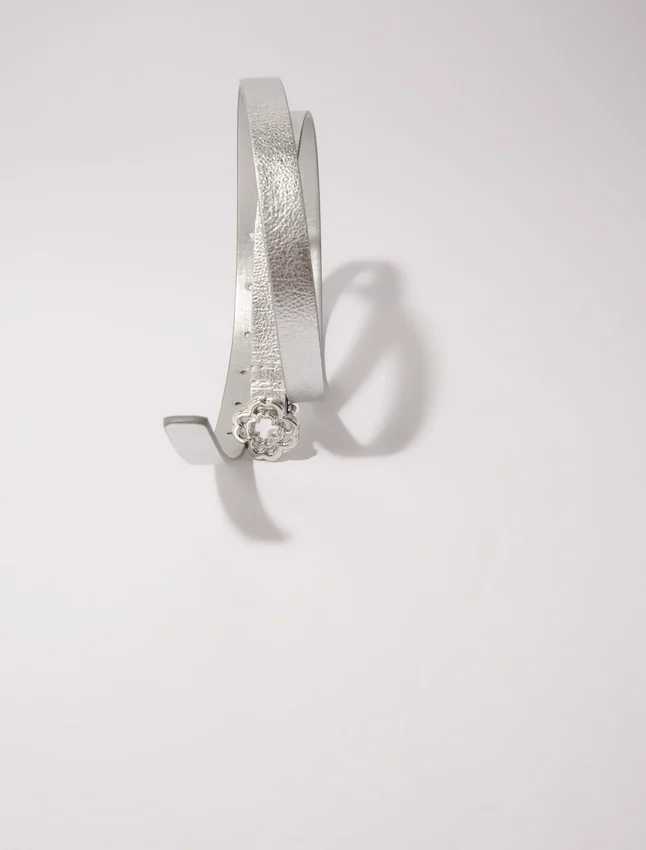 Slim belt with Clover buckle Slim belt with Clover buckle