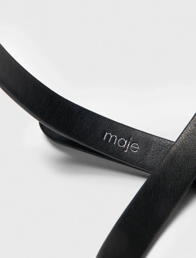 Slim belt with diamanté buckle Slim belt with diamanté buckle