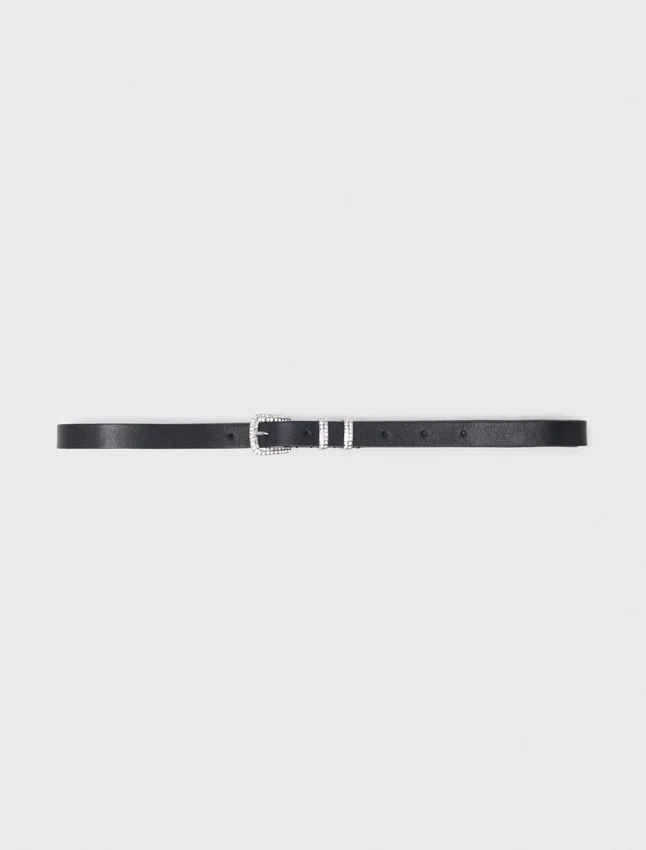 Slim belt with diamanté buckle Slim belt with diamanté buckle