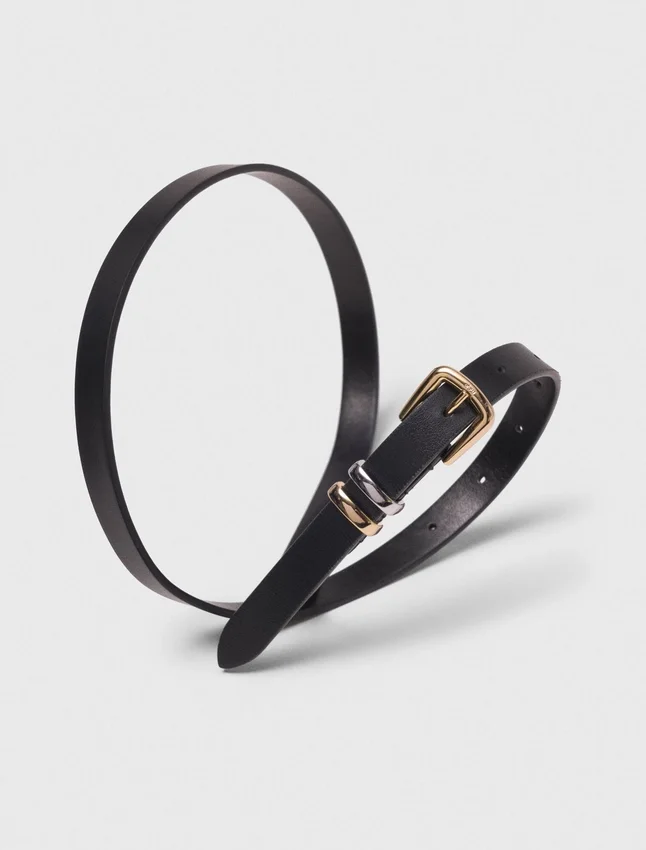 Slim belt with square buckle Slim belt with square buckle