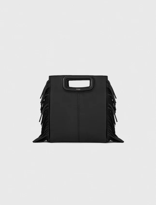 Smooth leather M bag with fringing Smooth leather M bag with fringing
