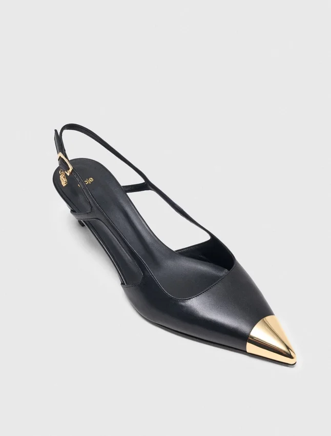 Smooth leather slingback pumps Smooth leather slingback pumps