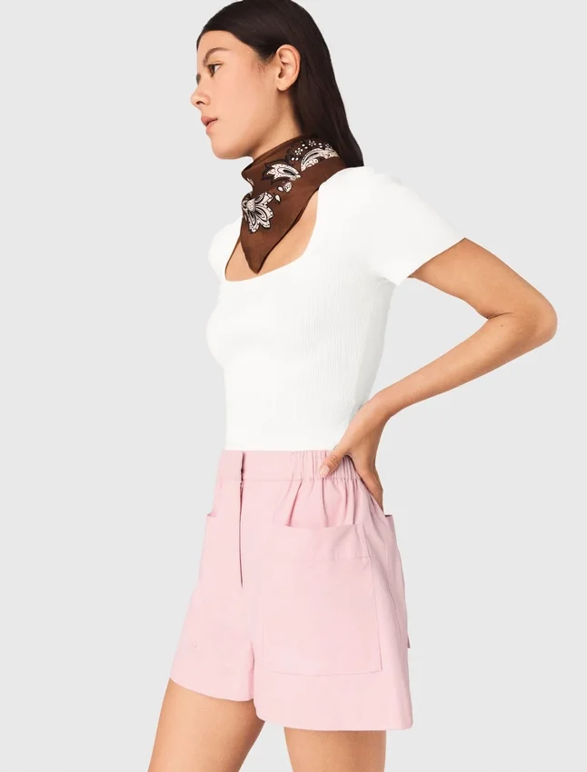 Square-neck ribbed sweater Square-neck ribbed sweater