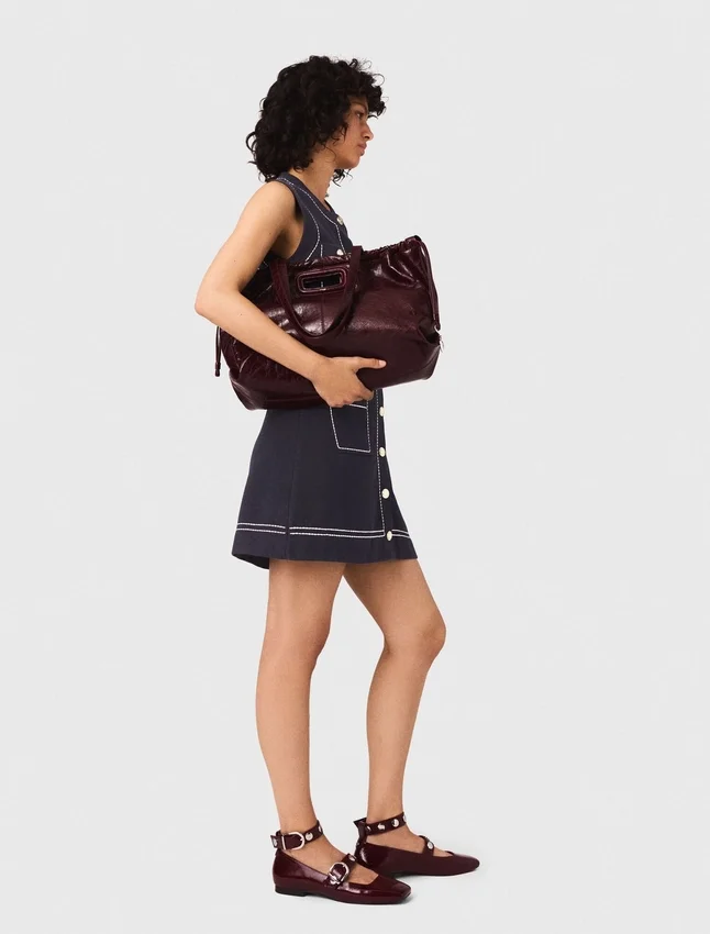 Straight dress in stitched knit Straight dress in stitched knit