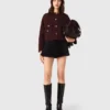 Straight-fit pleated shorts