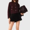 Straight-fit pleated shorts