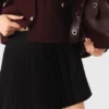Straight-fit pleated shorts