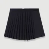 Straight-fit pleated shorts