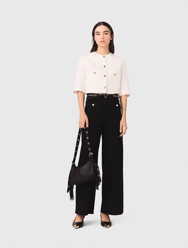 Straight-leg jeans with patch pockets Straight-leg jeans with patch pockets