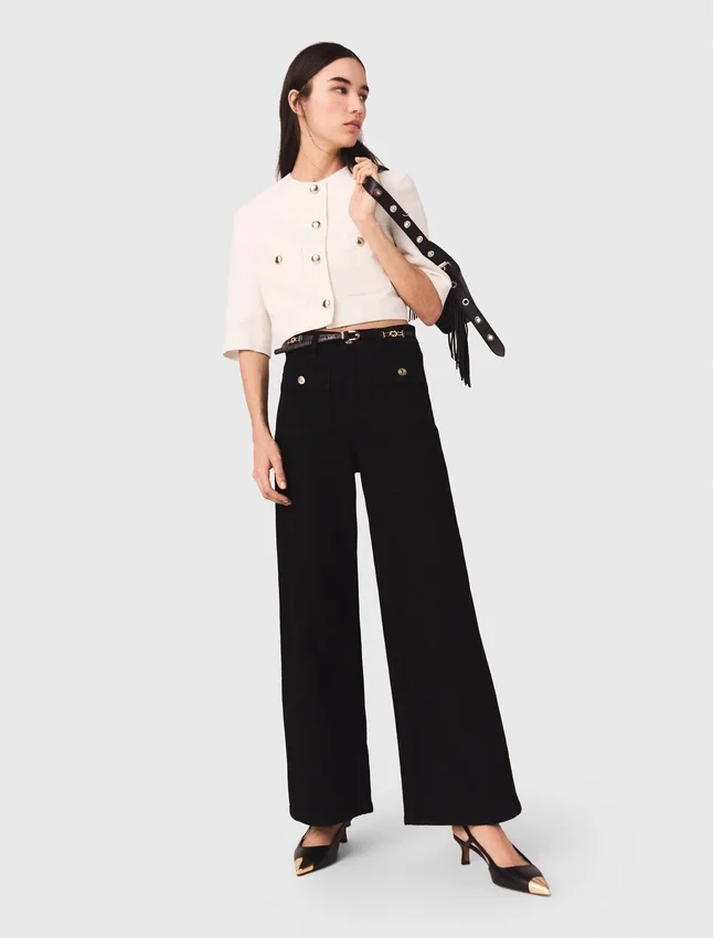 Straight-leg jeans with patch pockets Straight-leg jeans with patch pockets