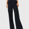Straight-leg tweed trousers