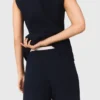 Straight-leg tweed trousers