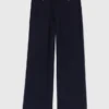 Straight-leg tweed trousers