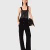 Strappy diamanté knit top