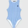 Striped bodysuit