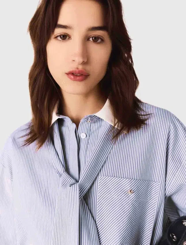 Striped bow shirt Striped bow shirt