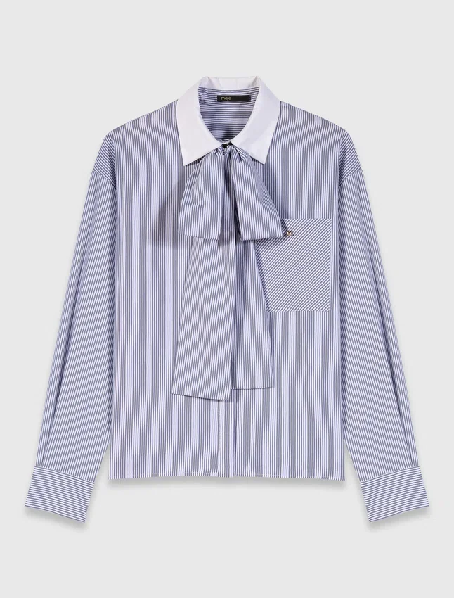 Striped bow shirt Striped bow shirt