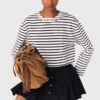 Striped long-sleeved T-shirt