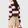 Striped polo sweatshirt