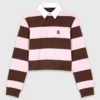 Striped polo sweatshirt