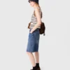 Striped wool blend top