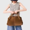 Striped wool blend top