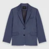 Structured rhinestone suit blazer