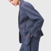 Structured rhinestone suit blazer